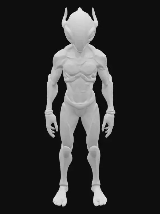 3D model for futuristic alien dad