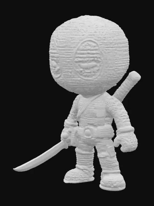 3D model for crochet Deadpool character