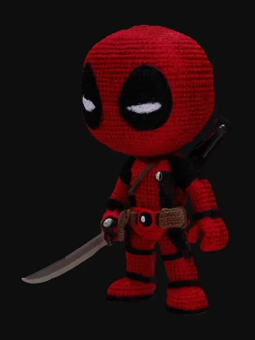3D model for crochet Deadpool character