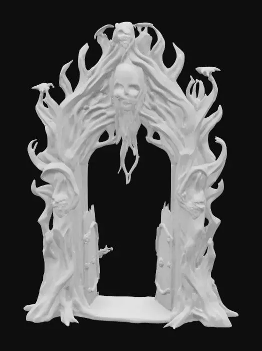 3D model for #arch#, twisted, creepy nightmare themed archway