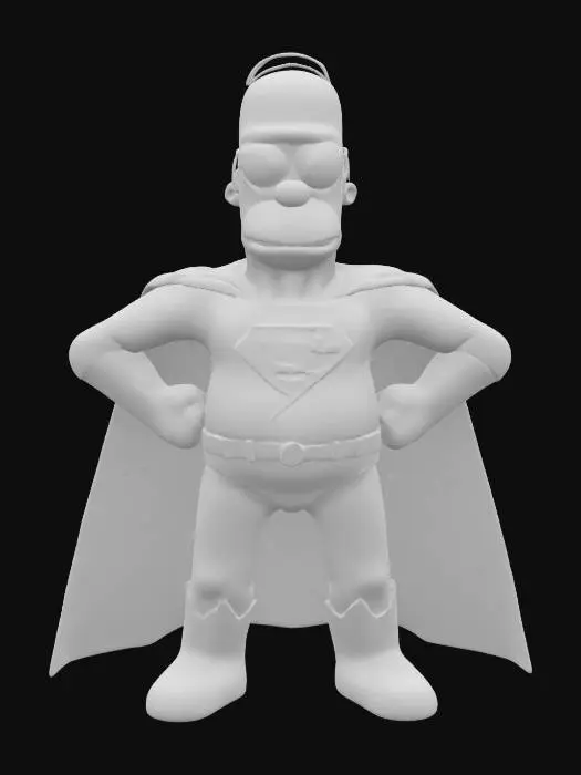 3D model for homer Simpson superman