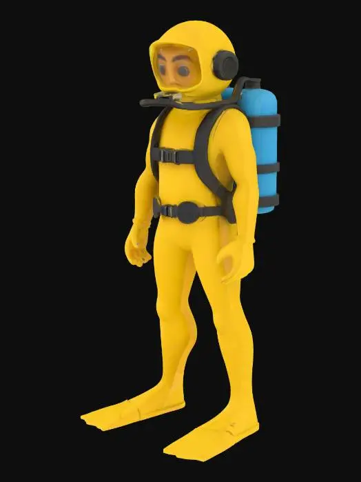 3D model for #ocean#, Scuba Steve