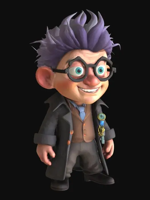 3D model for Pixar style, evil genius
