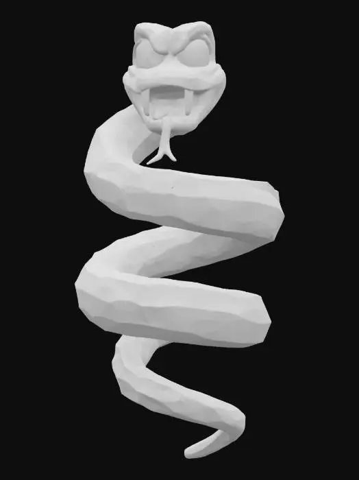 3D model for Purple Spiral Serpent, #SketchTo3D#