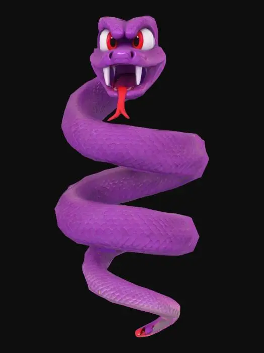 3D model for Purple Spiral Serpent, #SketchTo3D#