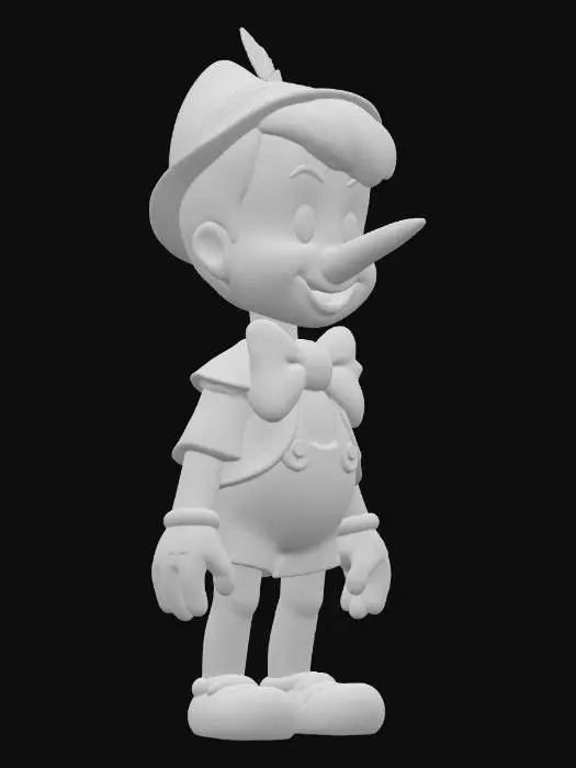 3D model for Pinocchio Character Illustration