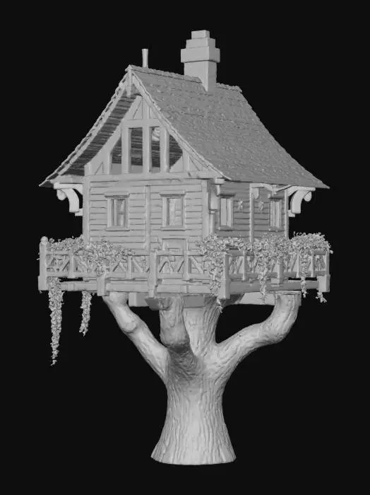 3D model for expensive fancy family treehouse