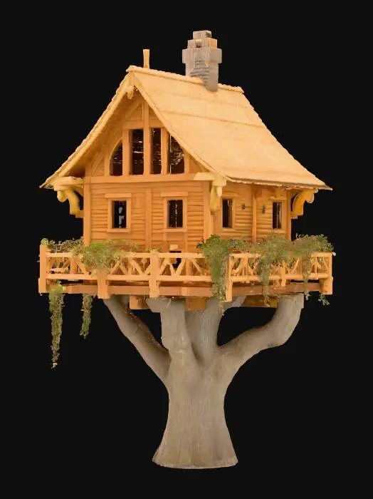 3D model for expensive fancy family treehouse