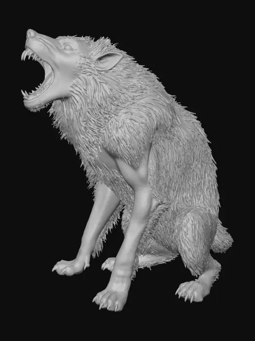 3D model for Werewolf on a hill howling, #Halloween2025#