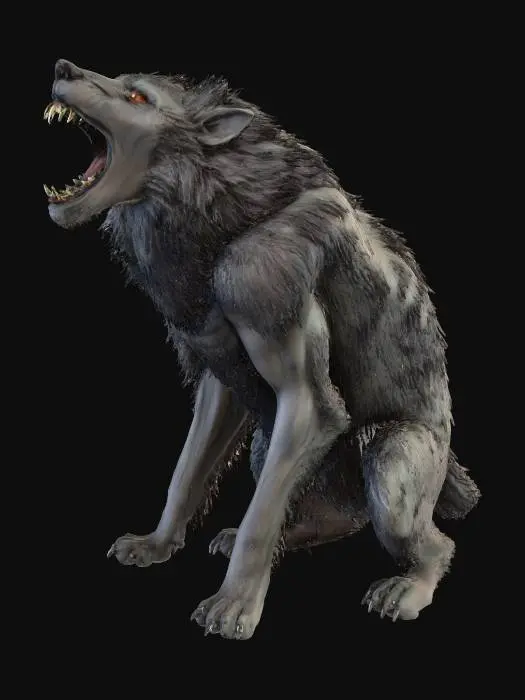 3D model for Werewolf on a hill howling, #Halloween2025#