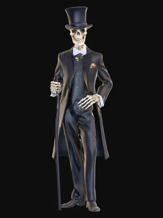 3D model for Sharp dressed skeleton with top hat, #Halloween2025#