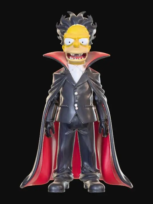 3D model for Ultra realistic Homer Simpson vampire, #Halloween2025#