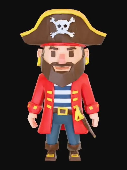3D model for Pirate Captain, #Halloween2025#
