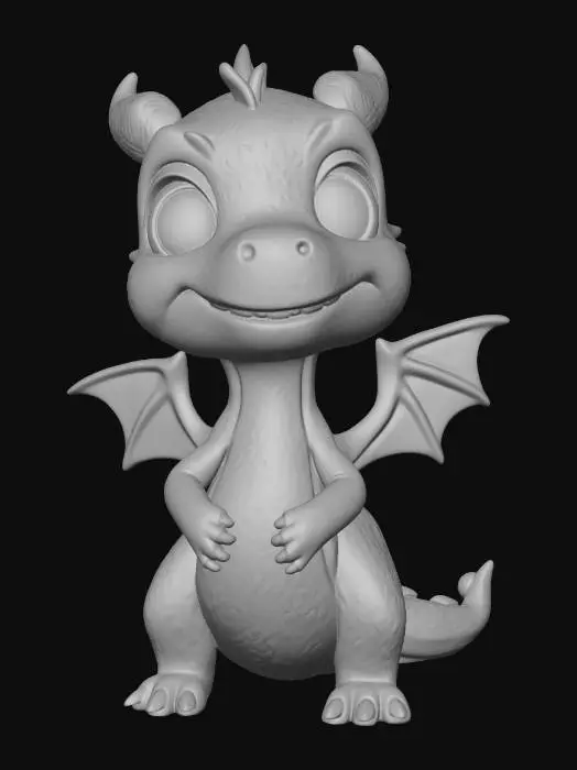 3D model for cute little dragon, Pixar style