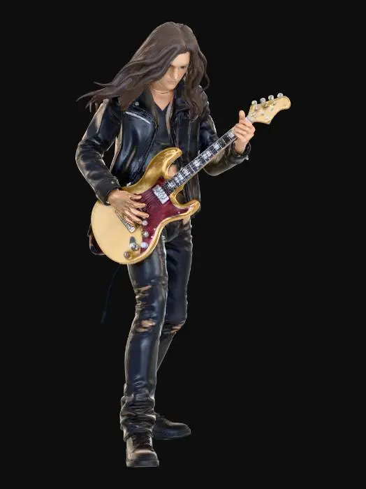 3D model for Guitar player in a cool stance figurine