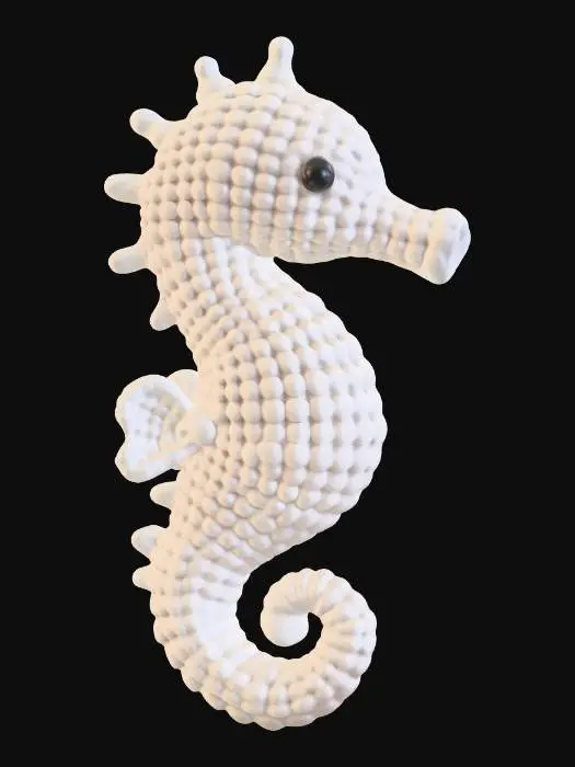 3D model for Crochet Seahorse