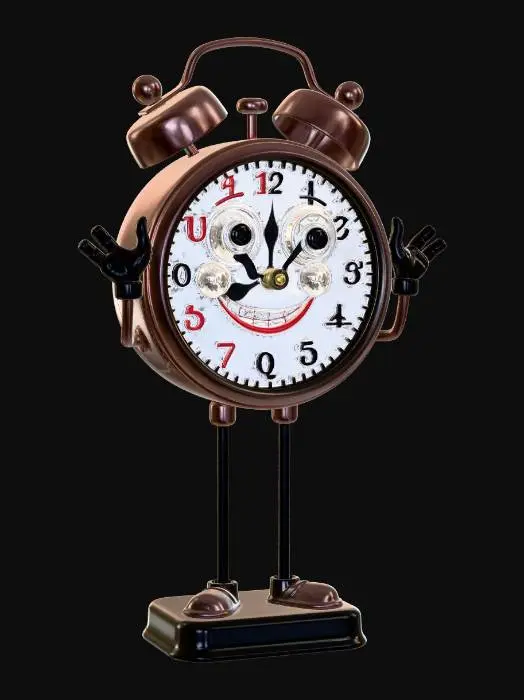 3D model for Pixar style clock with arms and legs