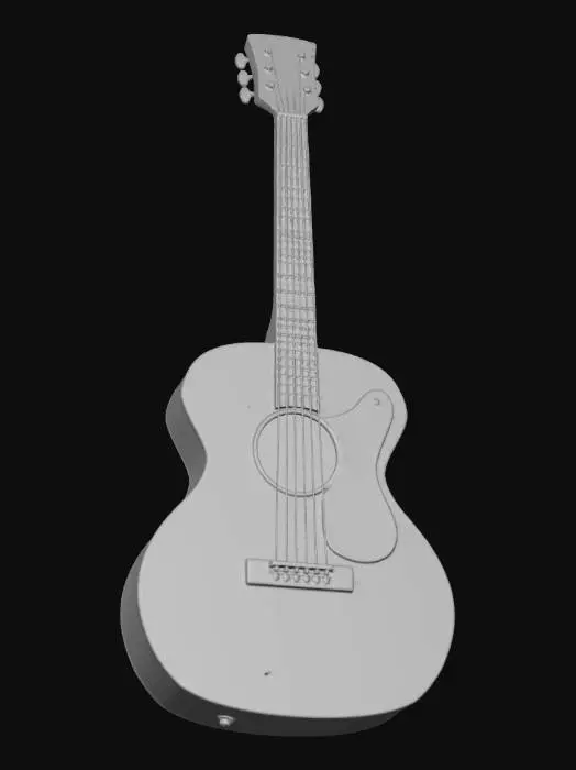 3D model for guitar sculpture
