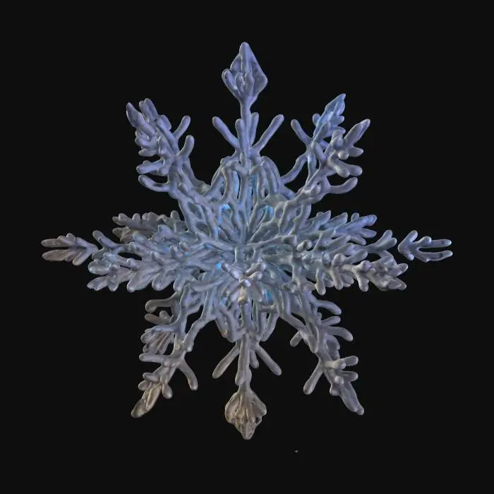 3D model for intricate snowflake glowing,, #ChristmasAdventure#