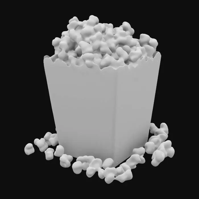 3D model for Popcorn in an AMC Movie Theatre bag. , #ChronoForgeWeapon#