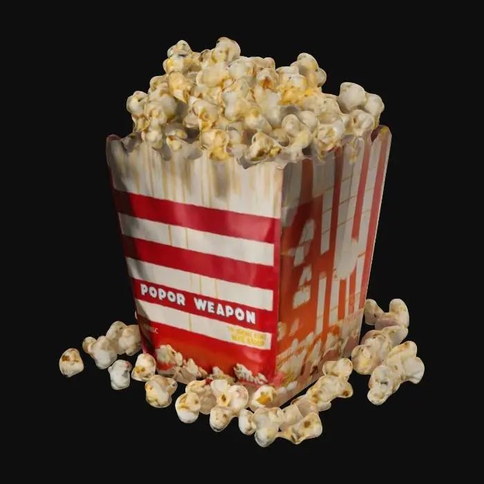 3D model for Popcorn in an AMC Movie Theatre bag. , #ChronoForgeWeapon#