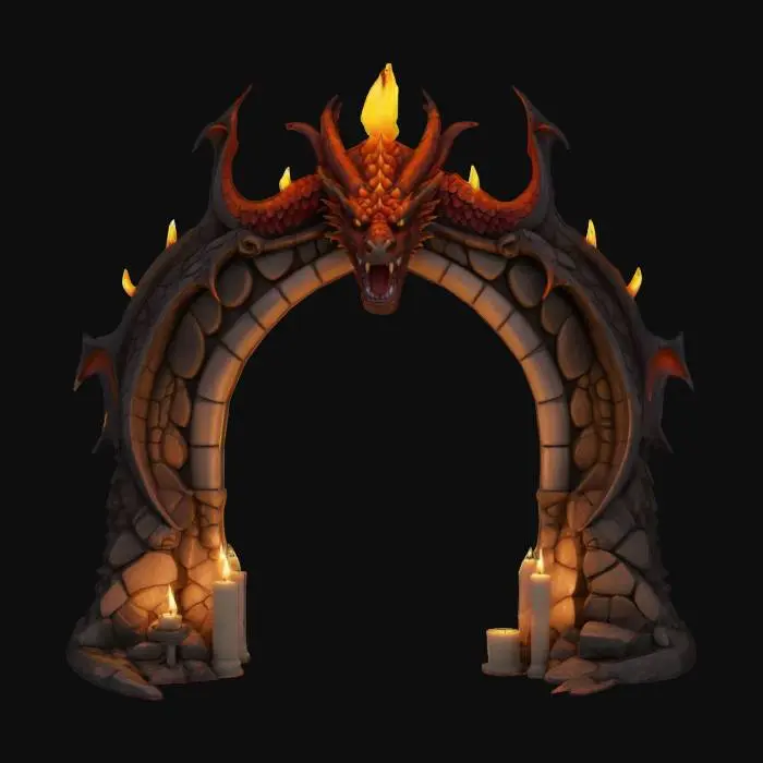 3D model for Dragon's Gateway, #arch#
