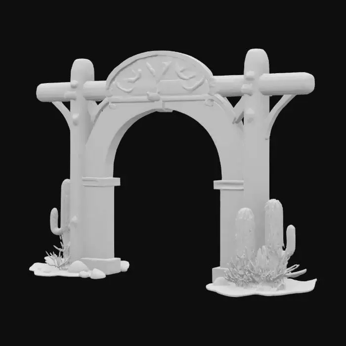 3D model for #arch#,old west themed archway