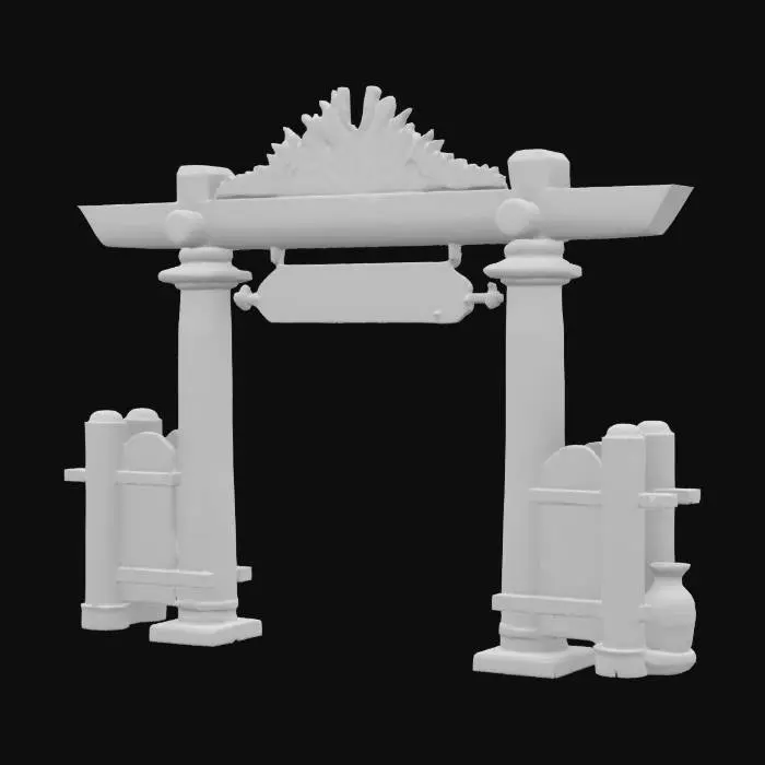 3D model for #arch#,old west themed archway