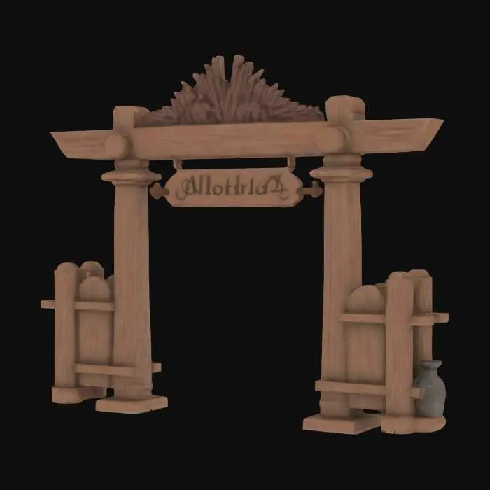 3D model for #arch#,old west themed archway