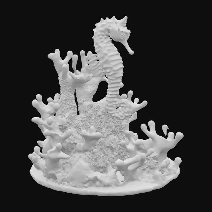 3D model for Seahorse, Vibrant #ocean#