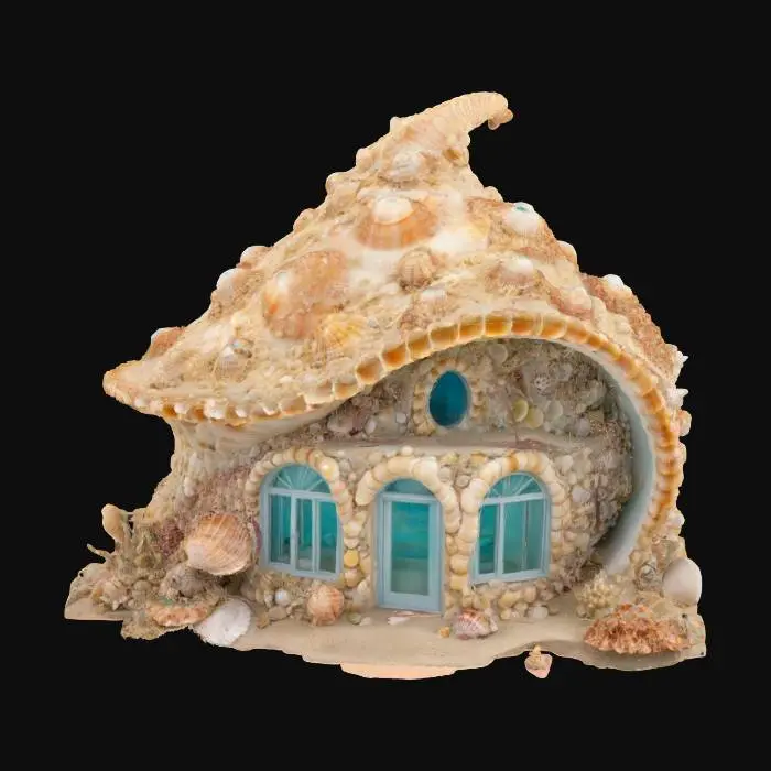 3D model for #ocean#, intricate large shell house