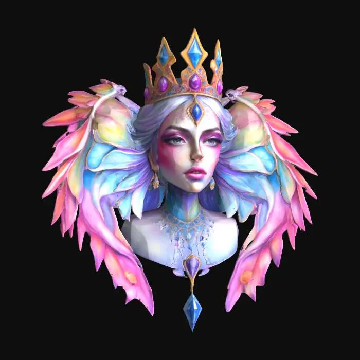 3D model for Celestial Empress, #SketchTo3D#