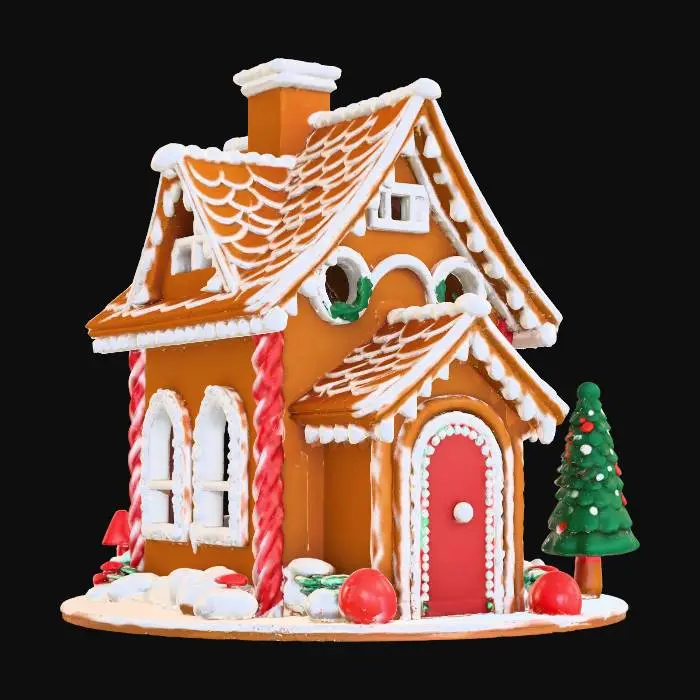 3D model for gingerbread mansion, #Thanksgiving#