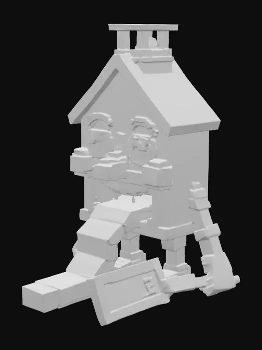 3D model for House Monster with a Tongue Slide