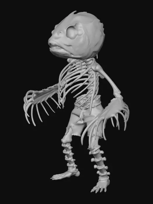 3D model for Fishbone Creature in the Workshop