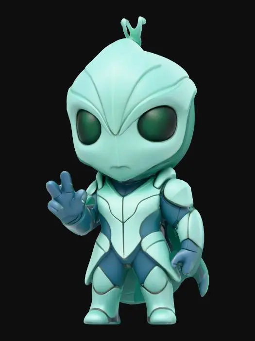 3D model for Chibi Alien Hero
