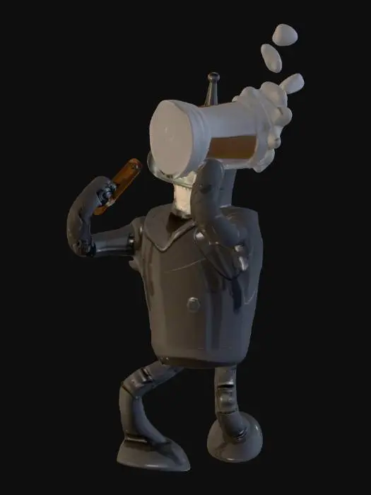 3D model for Smoking, Drinking Bender 