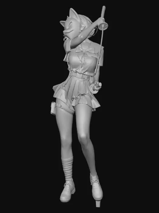 3D model for Kitsune Warrior