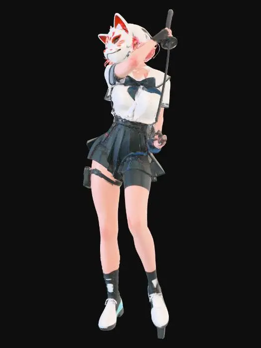 3D model for Kitsune Warrior