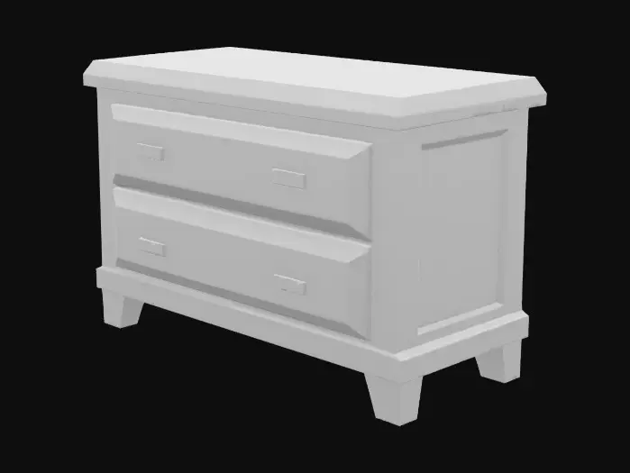 3D model for Wooden Chest of Drawers