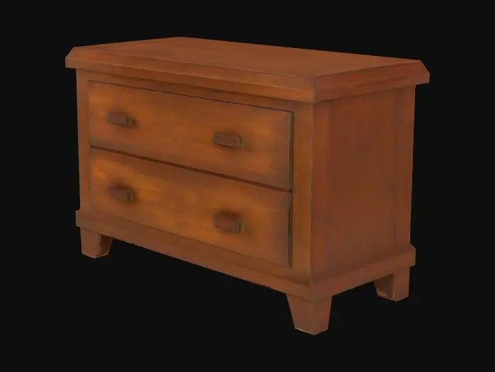 3D model for Wooden Chest of Drawers