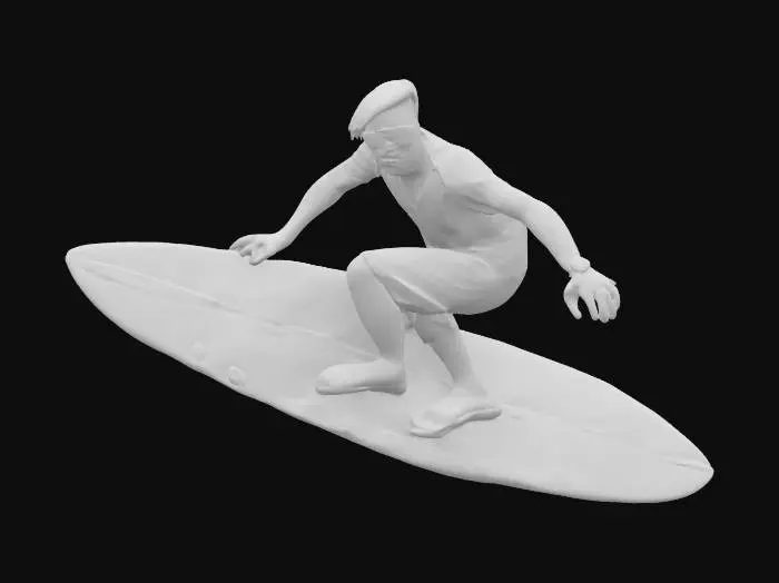 3D model for [California] Taco Surfboard, messy, with human rider in sunglasses, #AroundTheWorld#