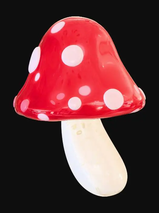 3D model for Friendly Red-Capped Mushroom
