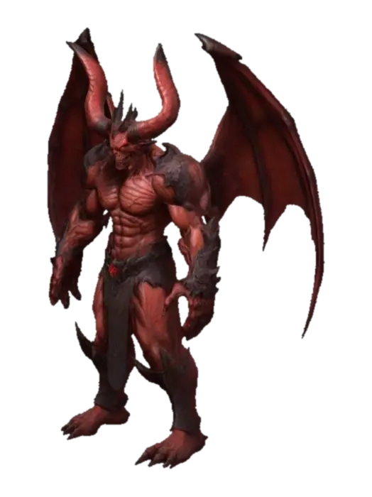 devil game boss character, detailed, T-pose 3D model, vytvořený pomocí AI