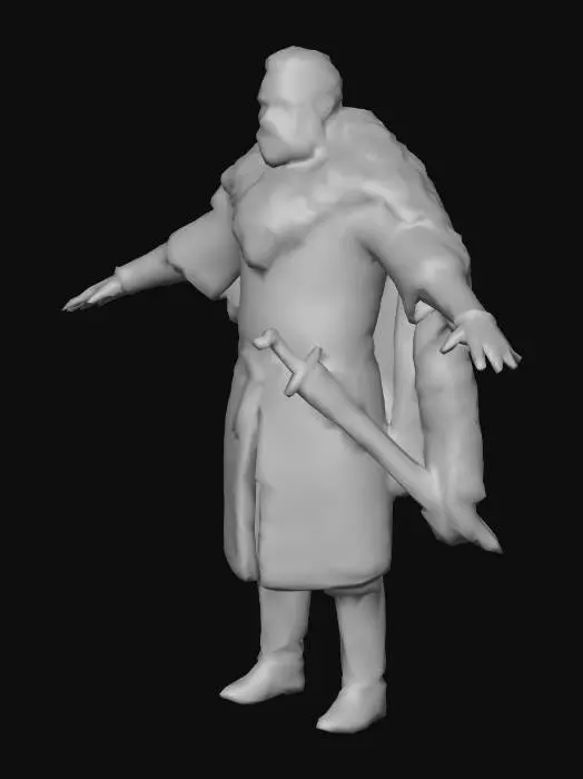 3D model for Warrior in Chainmail