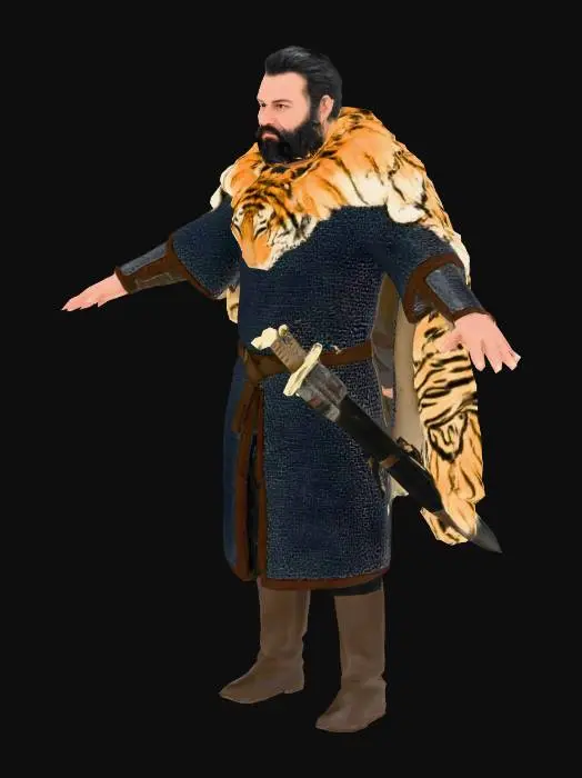 3D model for Warrior in Chainmail