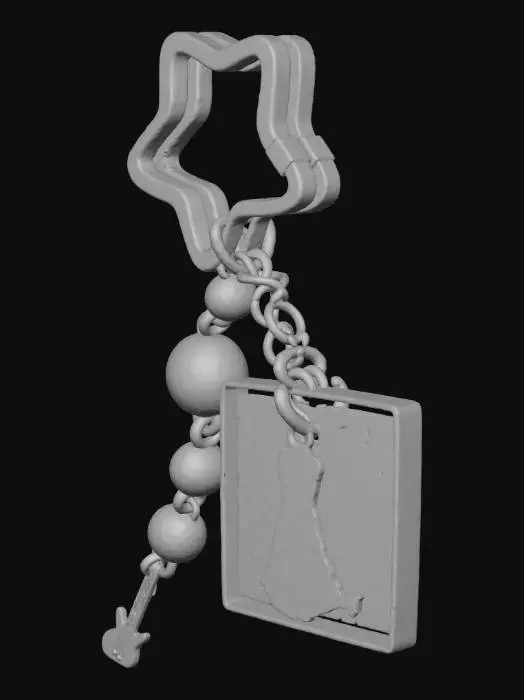3D model for Starry Guitar Keychain