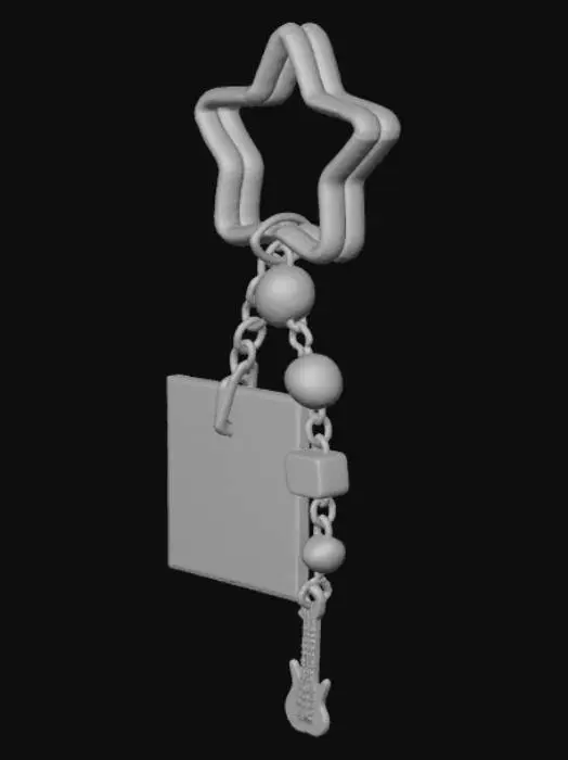 3D model for Retro Charm Keychain
