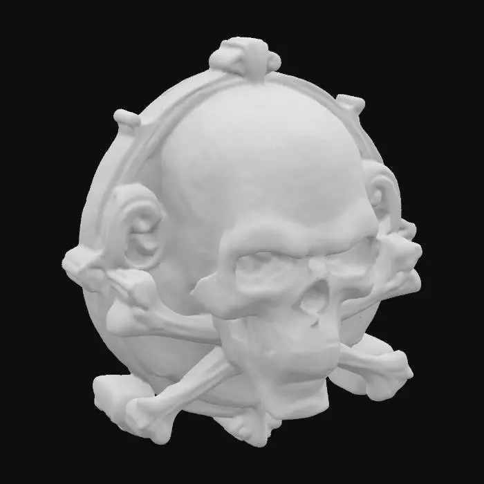 3D model for  black mark of a pirate. , #emblem#