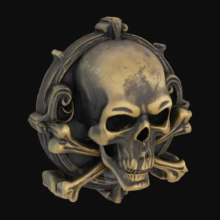 3D model for  black mark of a pirate. , #emblem#